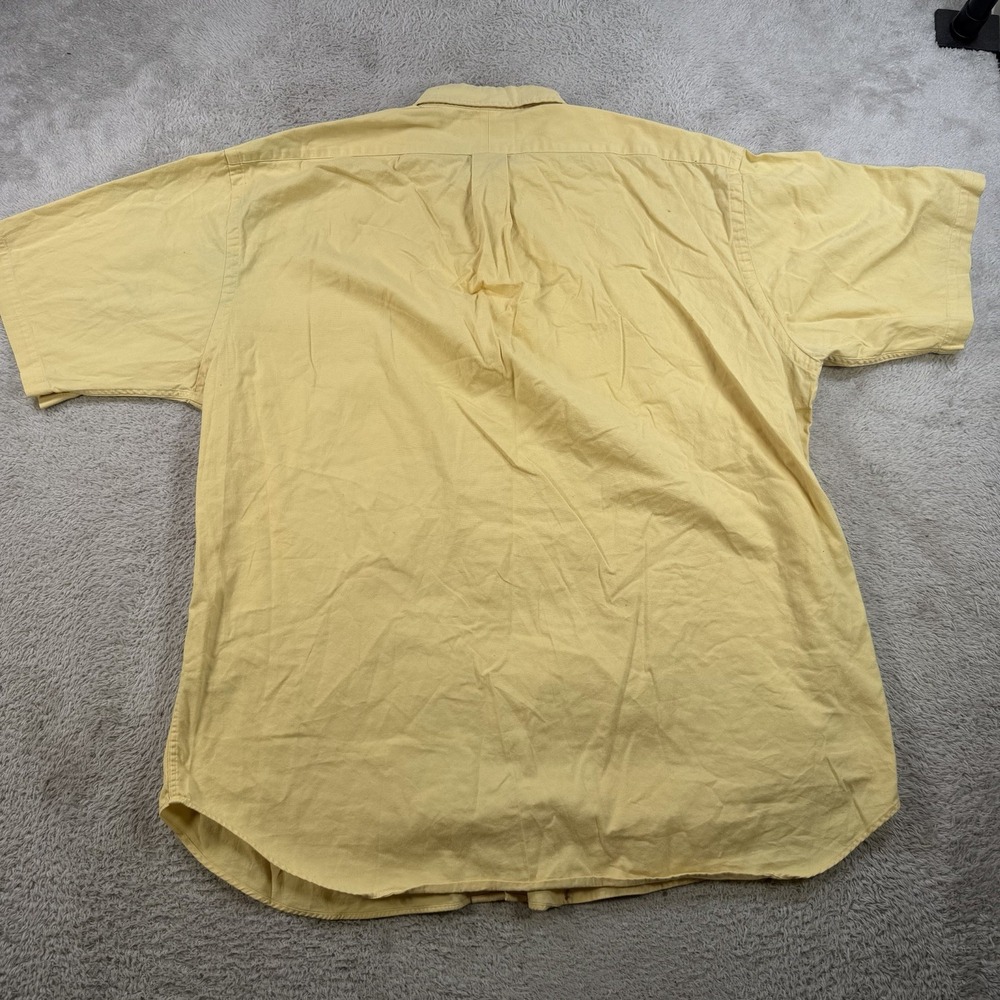 Polo Ralph Lauren Shirt Mens XL Yellow Blaire Short Sleeve Button Down Pony - Picture 6 of 8